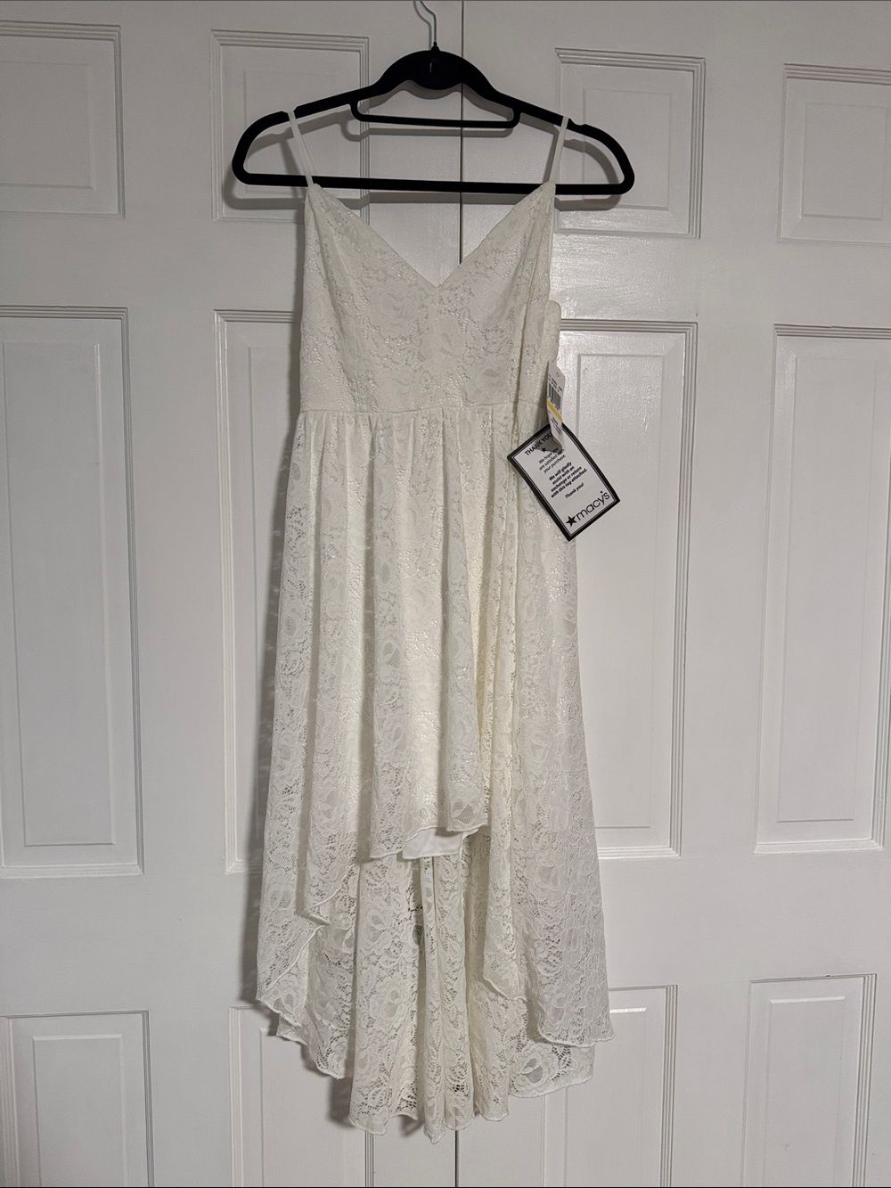 Speechless Off White Lace Dress with Floral Overlay